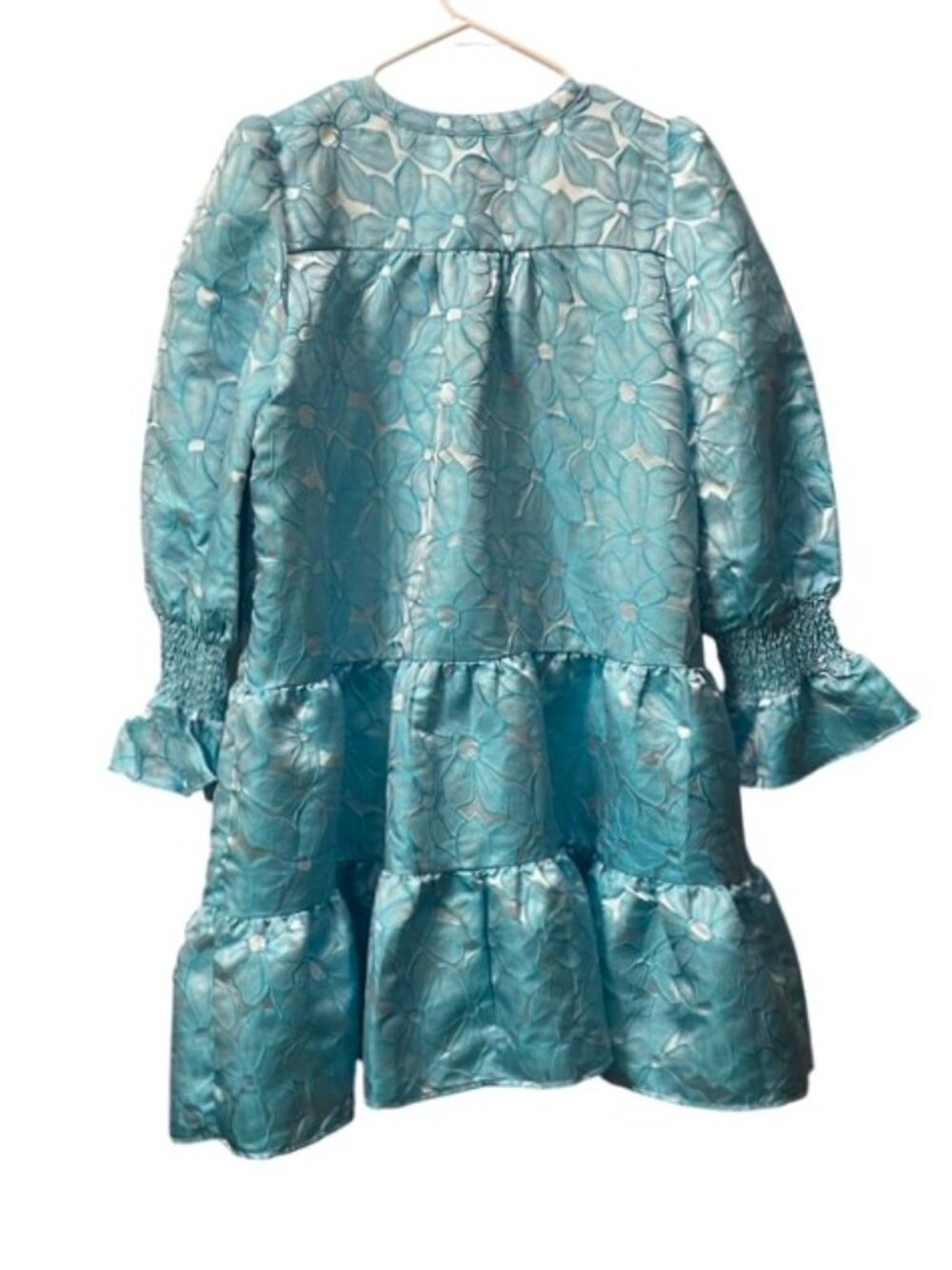 Tuckernuck Pomander Place Blue Daisy Jacquard Kenzo Dress Size XL - Picture 5 of 16